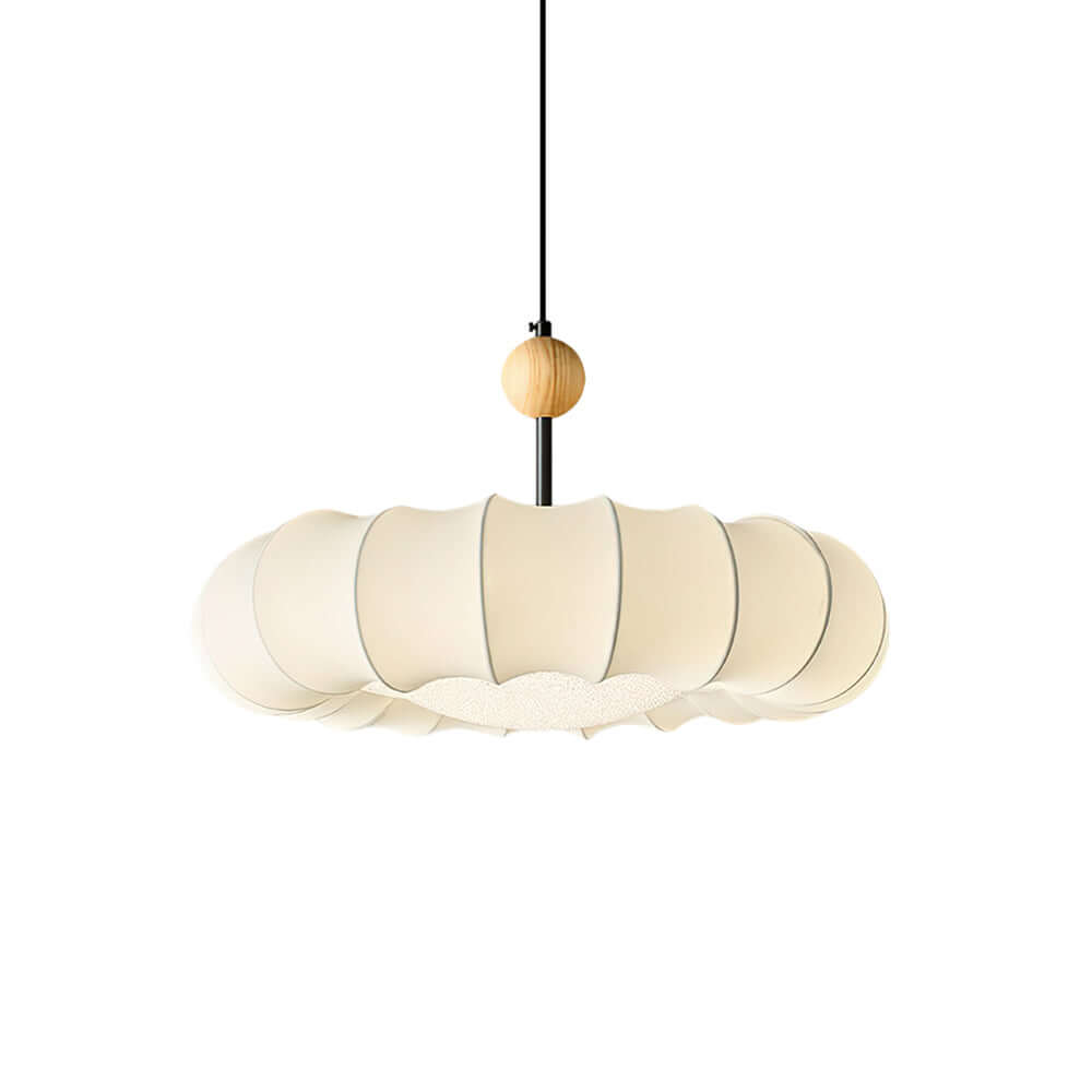 Elegante Hängeleuchte mit Stoffschirm 50cm