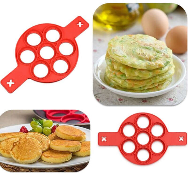 Poêle à crêpes antiadhésive en silicone 7 pièces