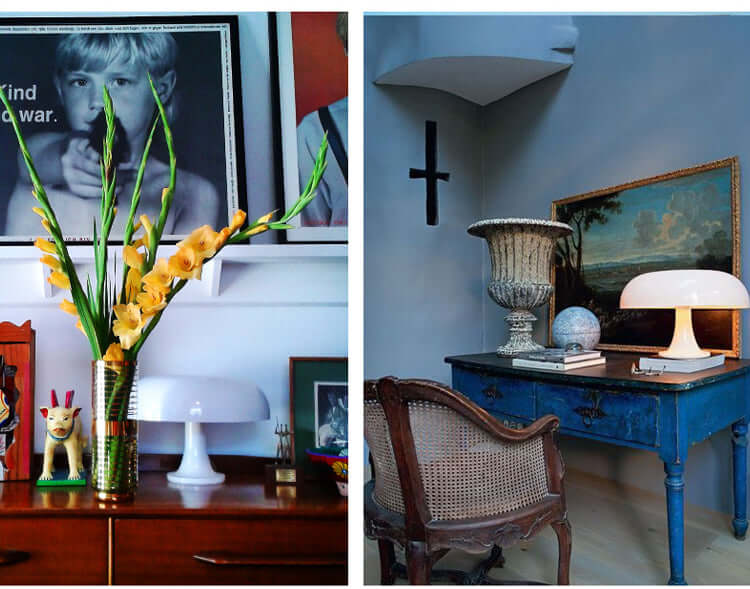 Moderne LED Tischleuchte Pilz Design