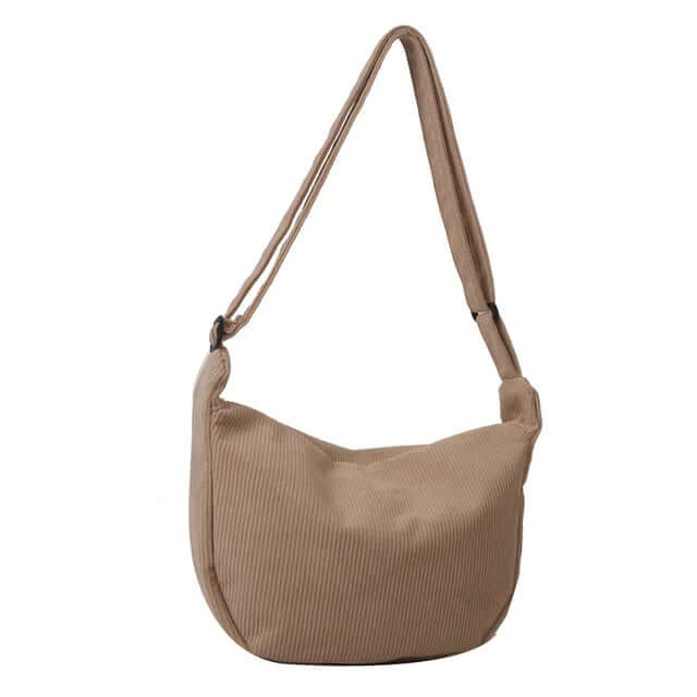 Sac à bandoulière en velours côtelé pour femme