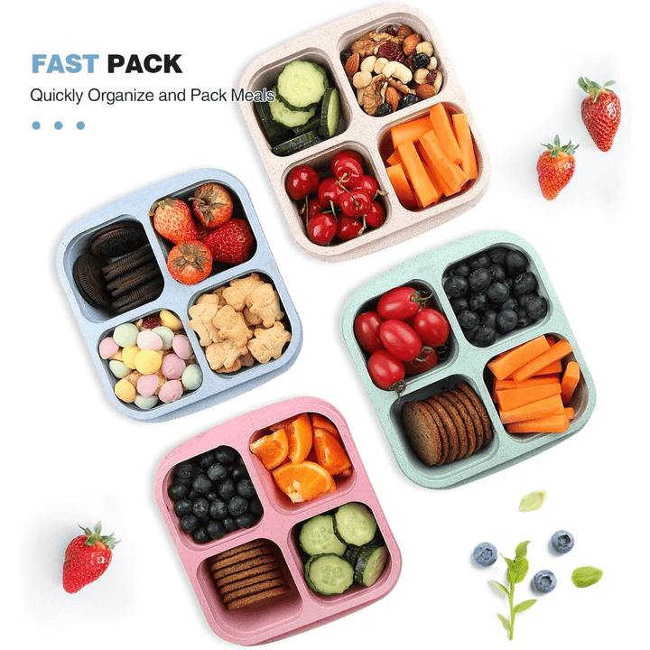 Boîte à bento à 4 compartiments pour la préparation des repas