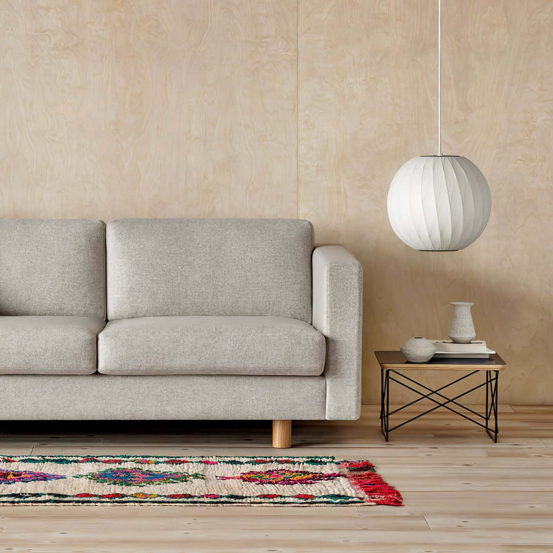 Lampe suspendue moderne blanche - soie et acier