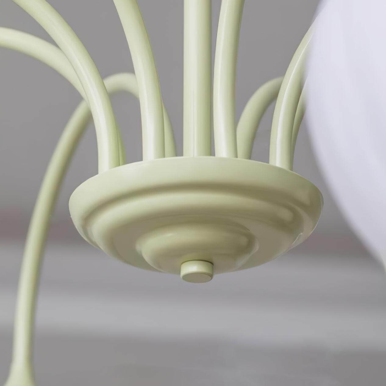 Tulpen-Matcha-Kronleuchter - 5-8 Leuchten