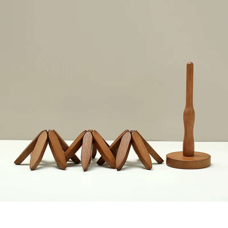 Ensemble de sous-verres en bois Motif arbres - Décoration de table