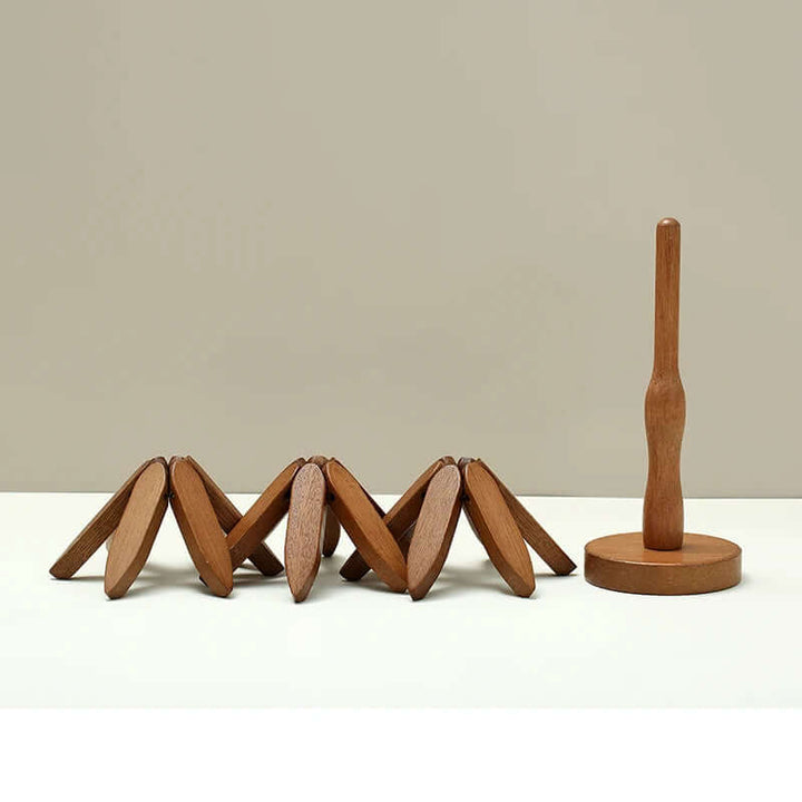 Ensemble de sous-verres en bois Motif arbres - Décoration de table