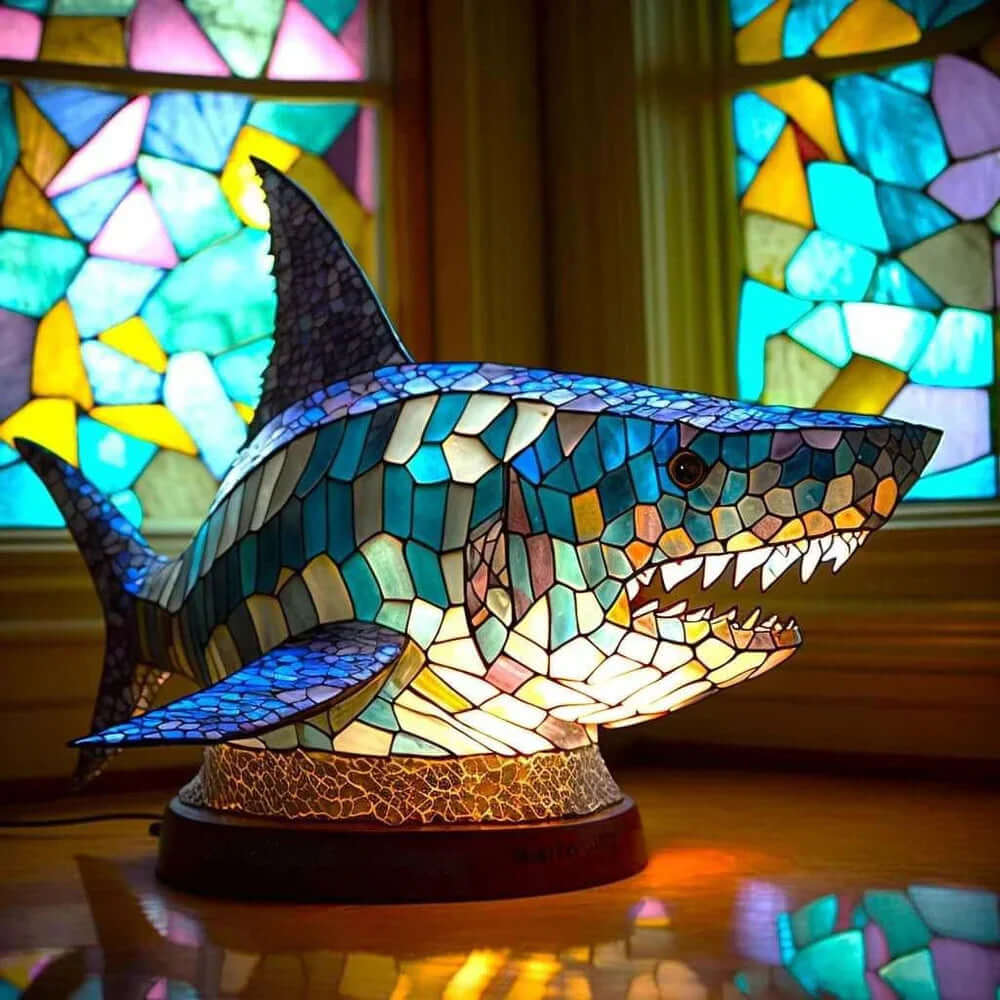 Buntglas Tiffany Tierlampe Nachttischlampe Dekoleuchte