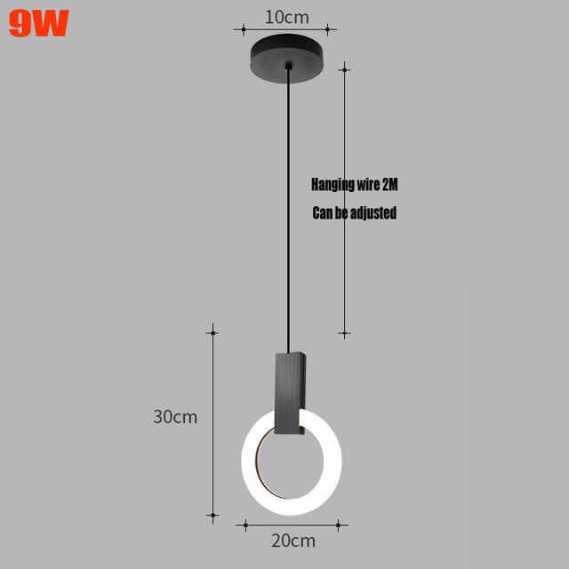 Suspension annulaire LED moderne