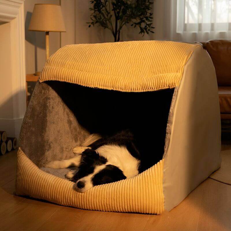 Kuscheliges Hundehöhlen-Zeltbett - Weich & Warm
