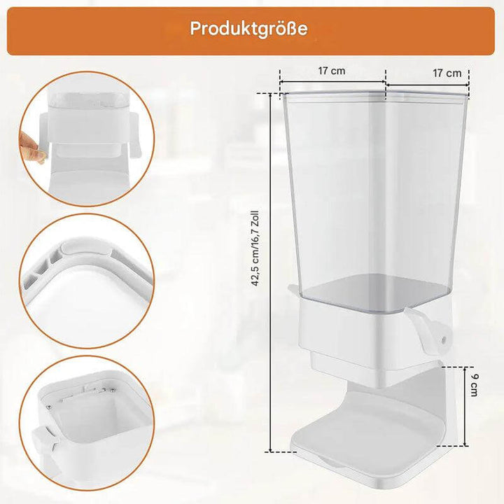 Distributeur de nourriture 5,5 L pour stockage de céréales