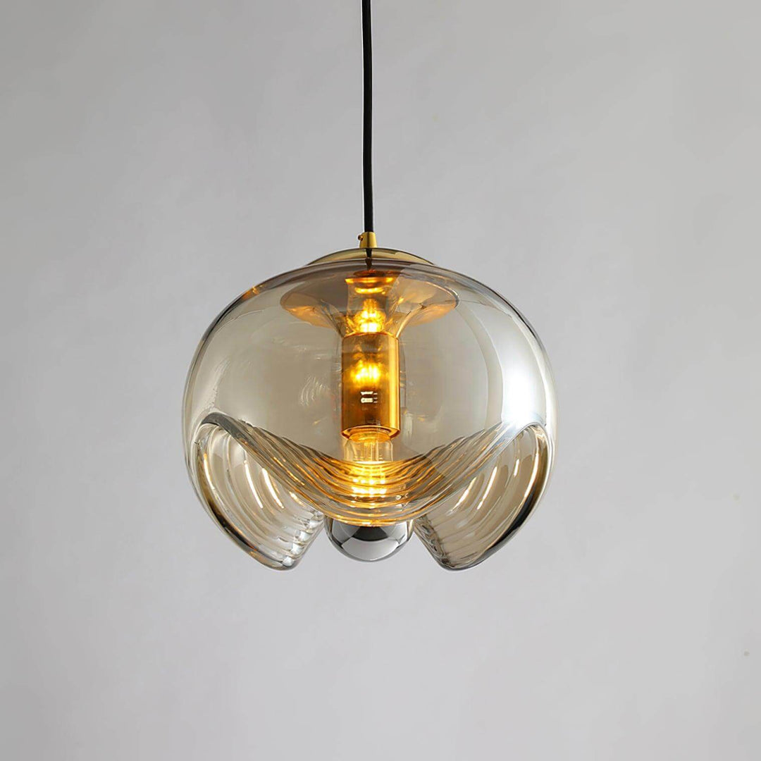 Suspension moderne en forme de vague - luminaire en verre