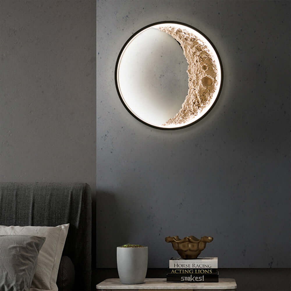 3D Mond Wandlampe Halbmond LED Leuchte
