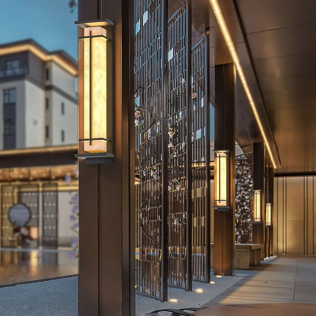 Quadratische LED-Außenwandleuchte