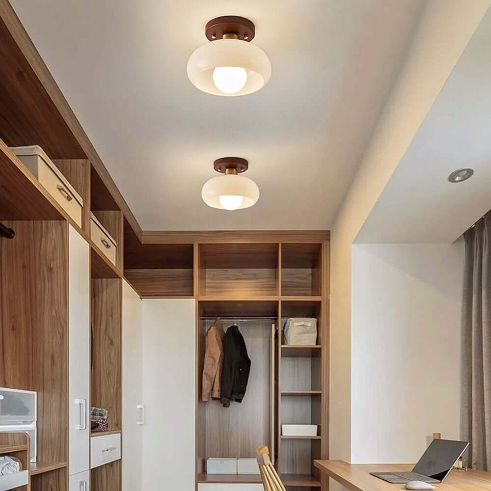 Vintage Weiße Kleine Deckenleuchte Flur