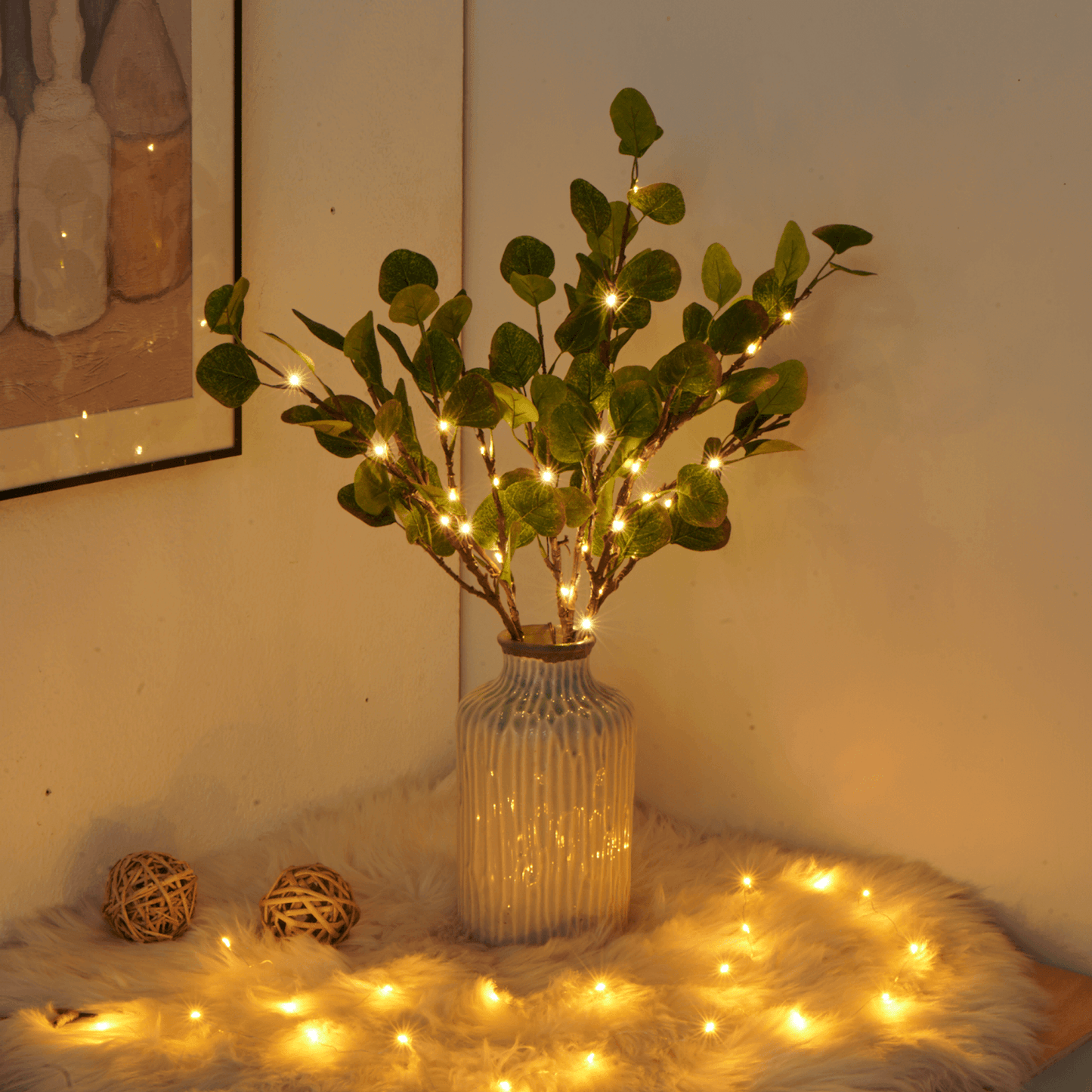Branche décorative LED 70 cm - blanc chaud