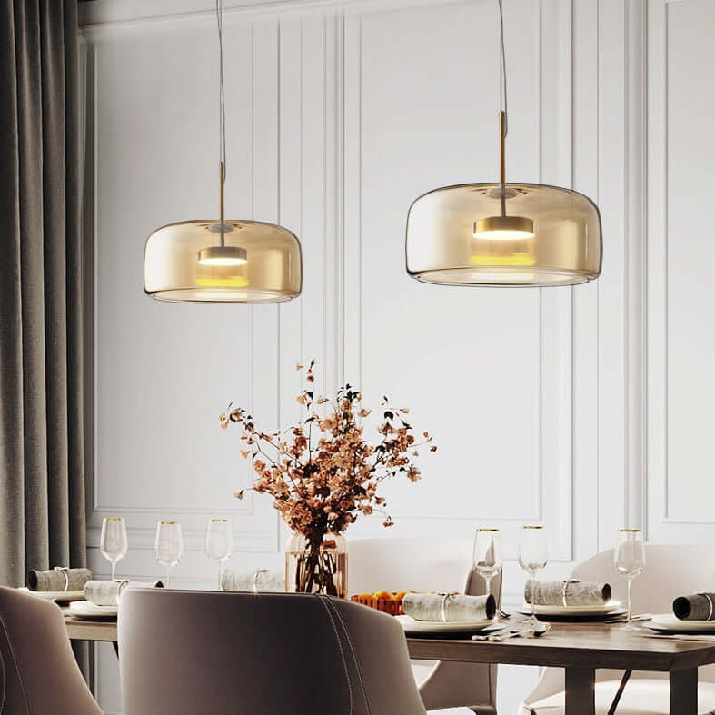 Elegante Glas-Pendelleuchte