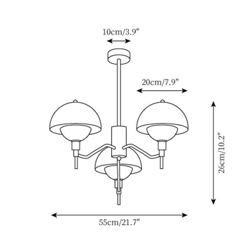 Lustre à bulles de couleur crème