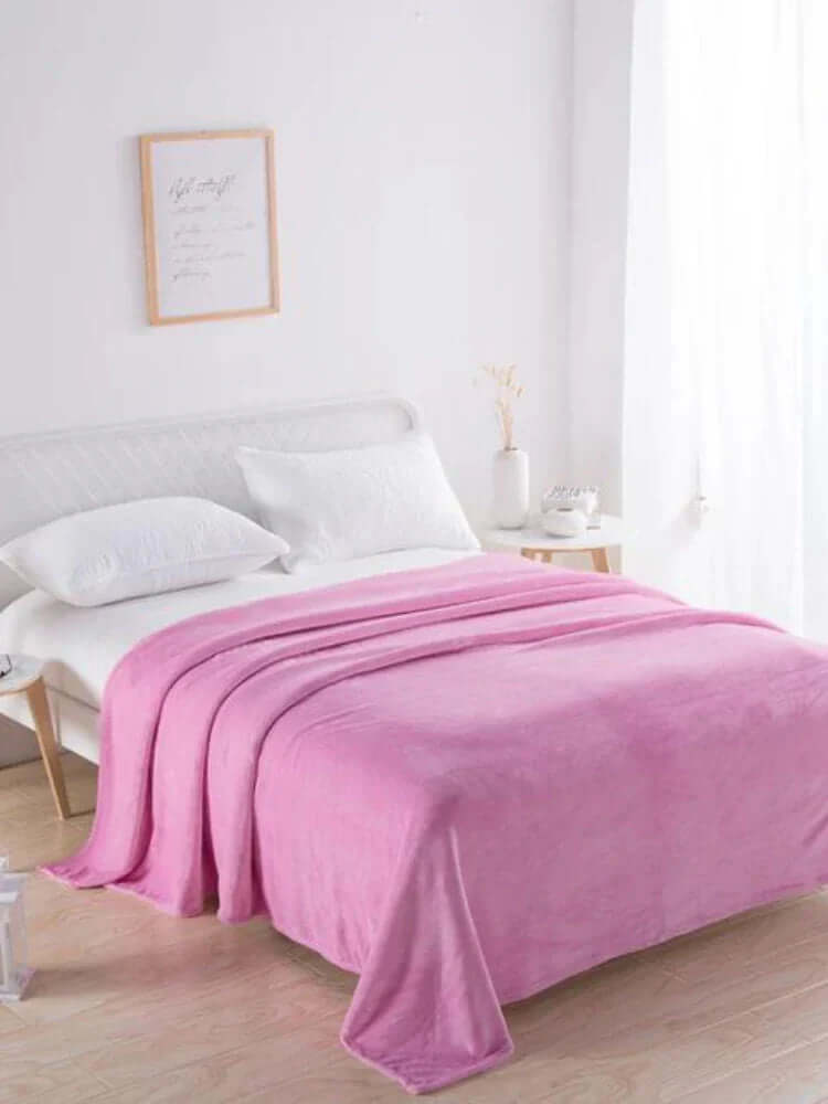 Couverture de canapé douillette en polaire corail