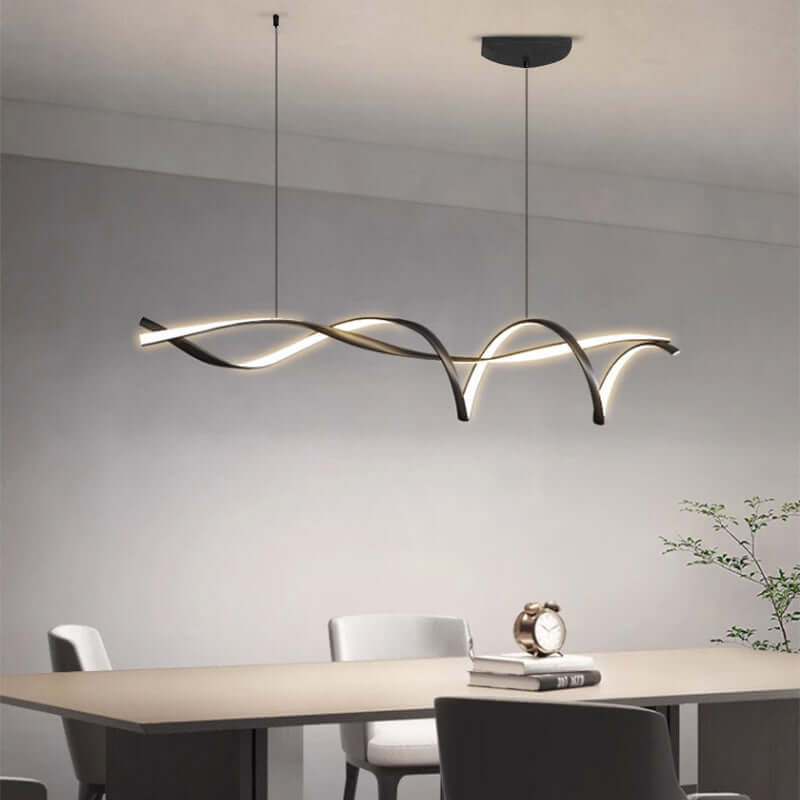 Moderner LED-Kronleuchter - Schwarz