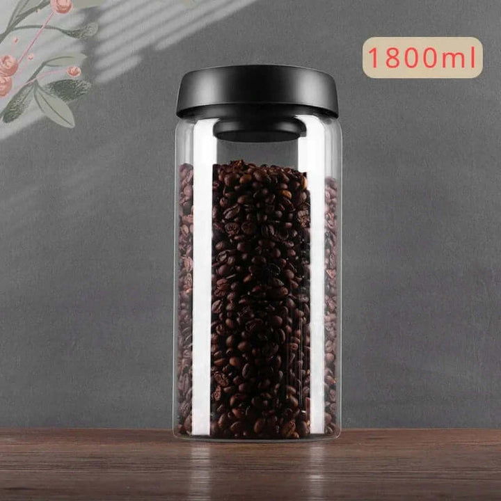Glas-Kaffeebohnenbehälter mit Aromaschutz