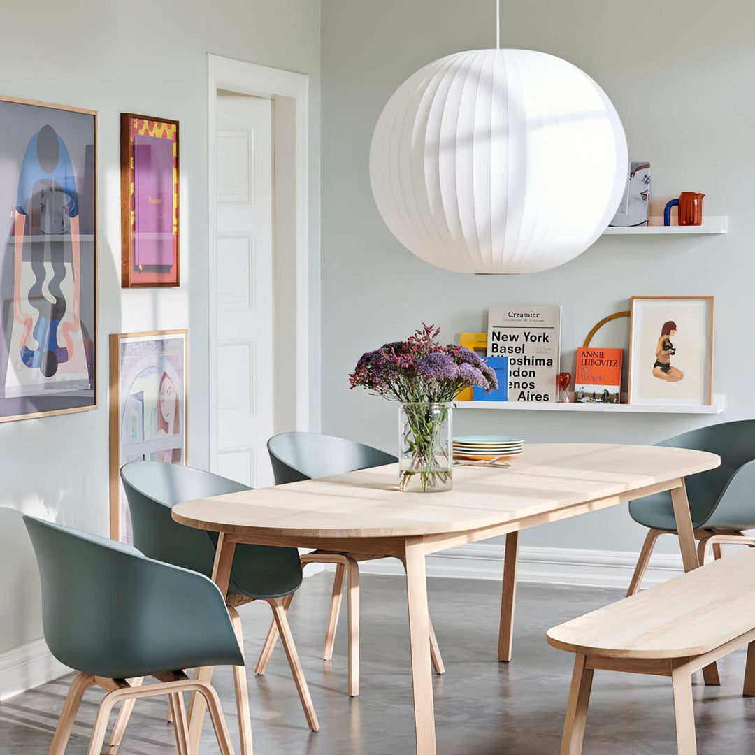 Lampe suspendue moderne blanche - soie et acier