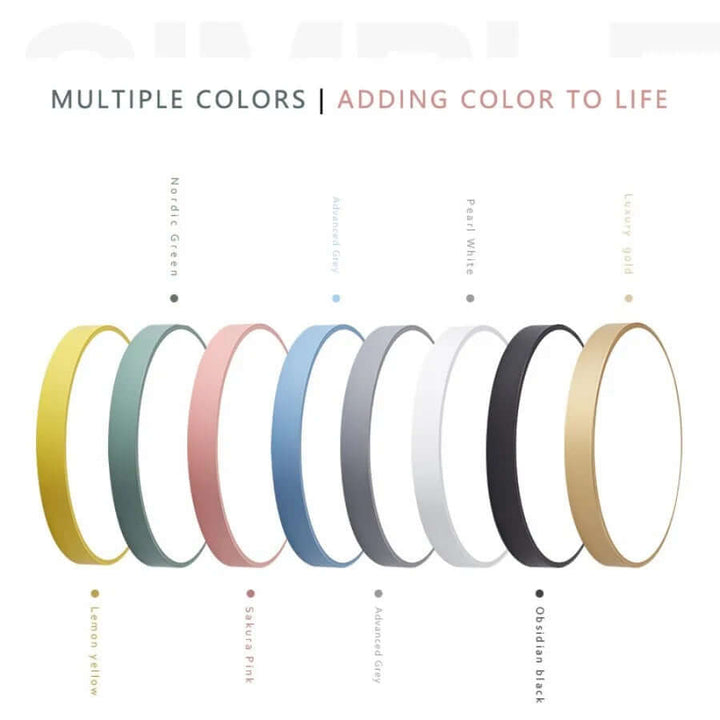 Plafonnier LED rond en bois moderne