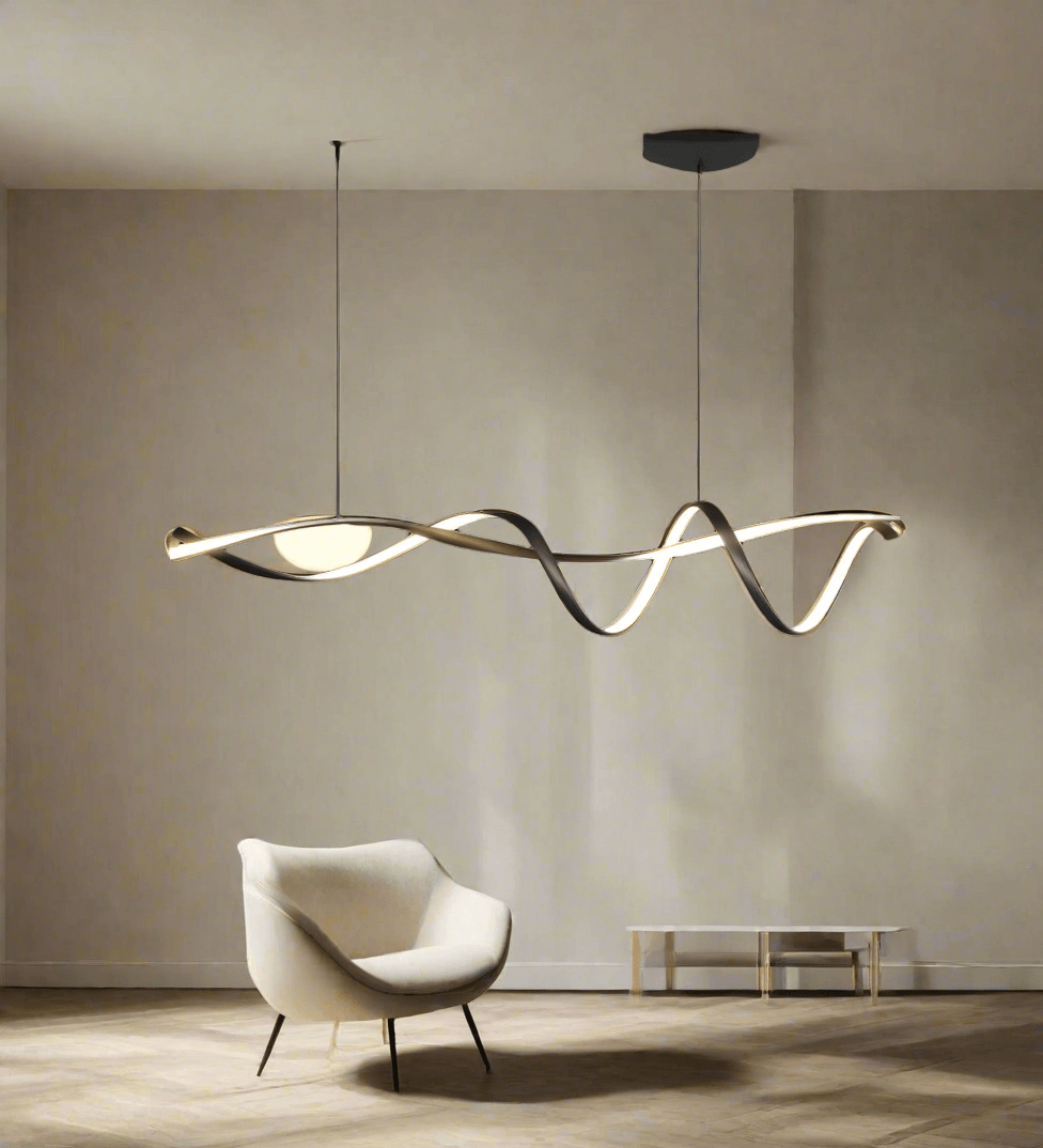 Moderner LED-Kronleuchter - Schwarz