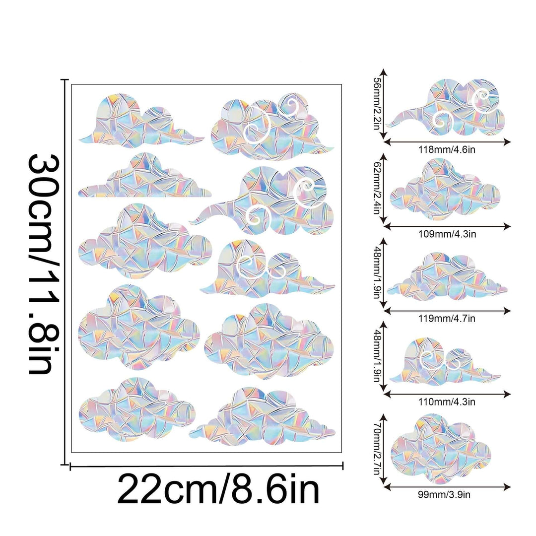 Décoration de fenêtre arc-en-ciel - autocollante, colorée, décorative