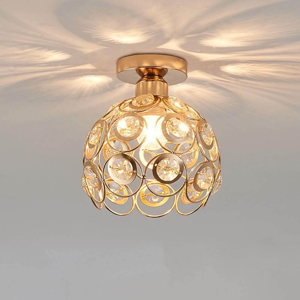 Luxuriöse Goldene Ball Deckenleuchte