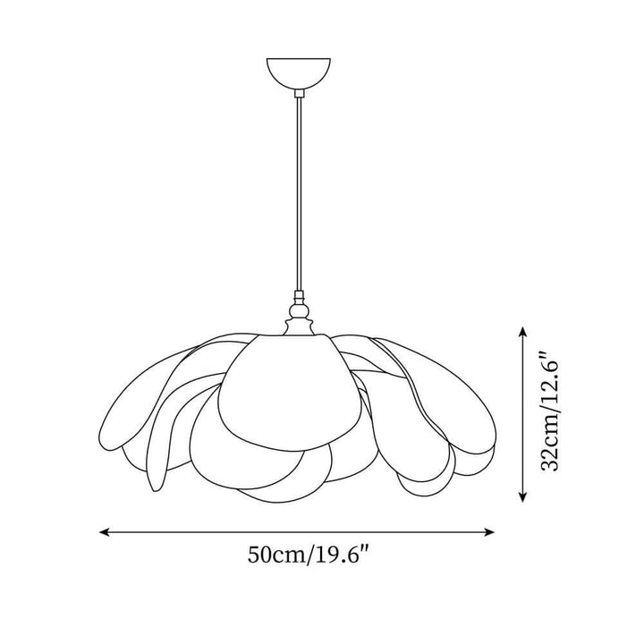 Suspension moderne en forme de fleur