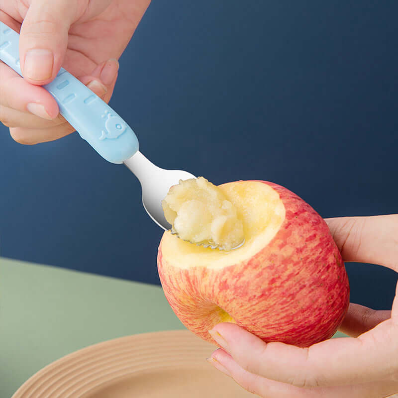 Lot de 2 cuillères en silicone pour bébé - Alimentation douce et sûre