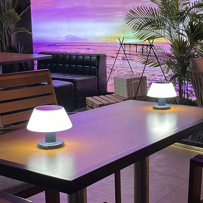 Lampe de table solaire pour l'intérieur et l'extérieur - Lampe solaire LED
