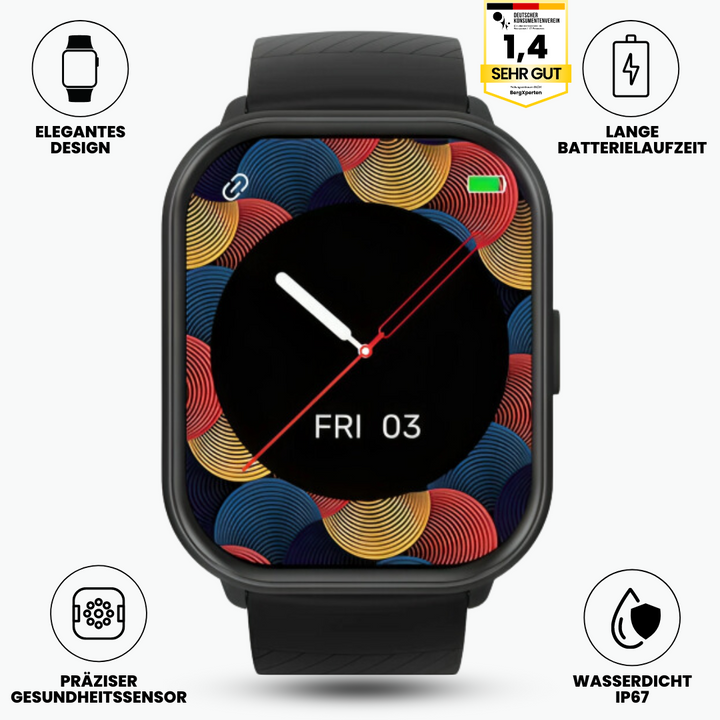 "Fitpro Ultra Smartwatch 2025 mit stilvollem Design, 11 Gesundheitsparametern, wasserdicht IP68, Fitness & Gesundheit"