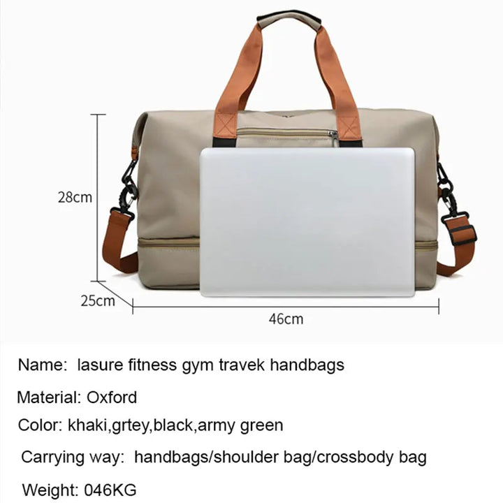 "FlexFit Pro Duffel - Kompakte, elegante Reisetasche mit zahlreichen Fächern, ideal für Fitnessstudio und Abenteuerreisen."
