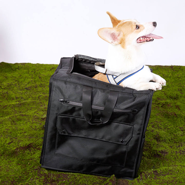 "Großer, atmungsaktiver Reise-Rucksack für Haustiere aus wasserdichtem Material, mit ergonomischen Gurten und Mesh-Design."