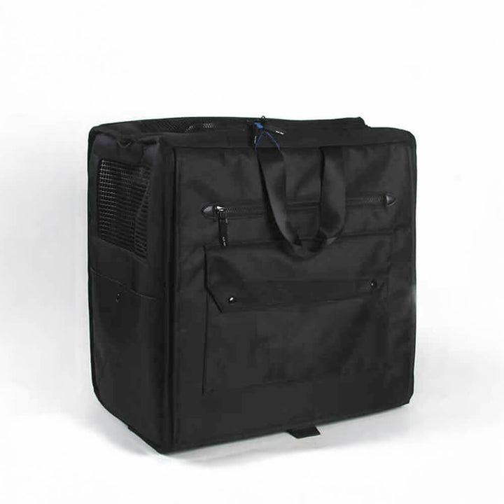 "Großer, atmungsaktiver Reise-Rucksack für Haustiere aus wasserdichtem Material, mit ergonomischen Gurten und Mesh-Design."