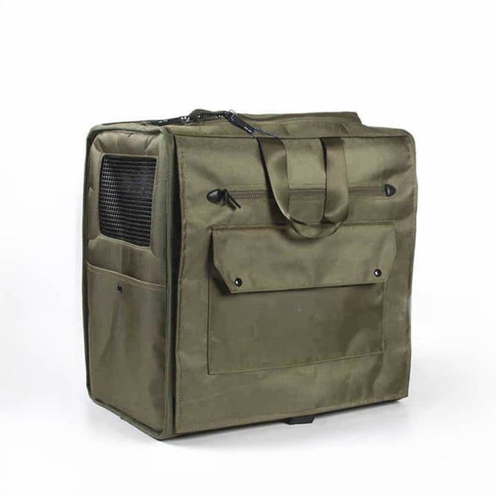 "Großer, atmungsaktiver Reise-Rucksack für Haustiere aus wasserdichtem Material, mit ergonomischen Gurten und Mesh-Design."