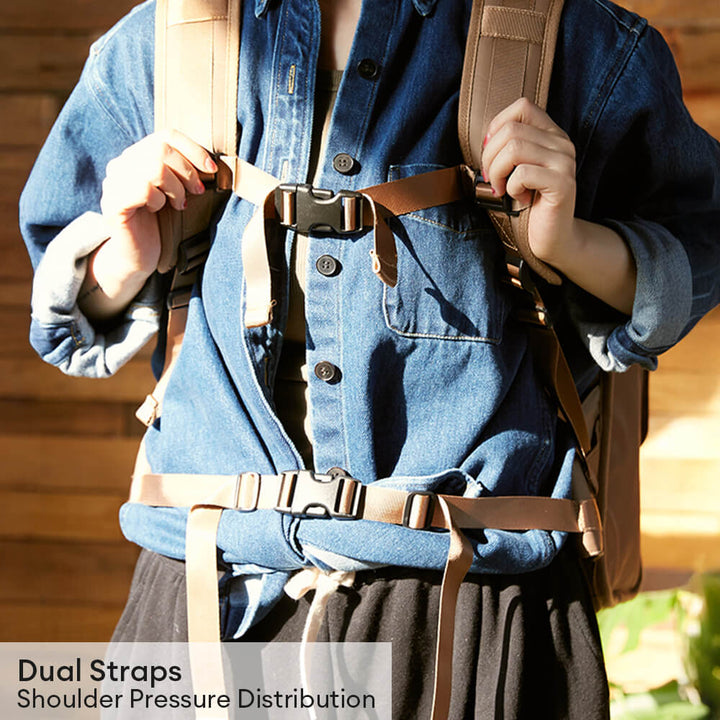 "Großer, atmungsaktiver Reise-Rucksack für Haustiere aus wasserdichtem Material, mit ergonomischen Gurten und Mesh-Design."