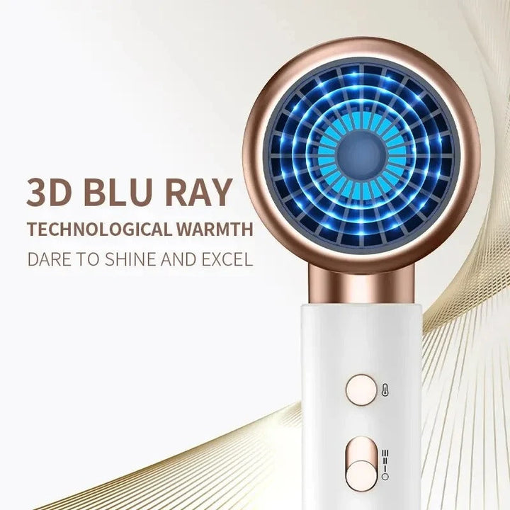 "Haartrockner 2400W mit Ionen-Technologie, ergonomisches Design, schwarz/weiß, effizienter Frizz-schutz für glänzendes Haar"