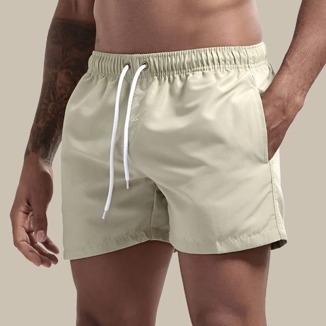 Herren Badeshorts in Türkis, schnelltrocknend, elastischer Bund, klassisches Design; perfekt für Sommeraktivitäten.
