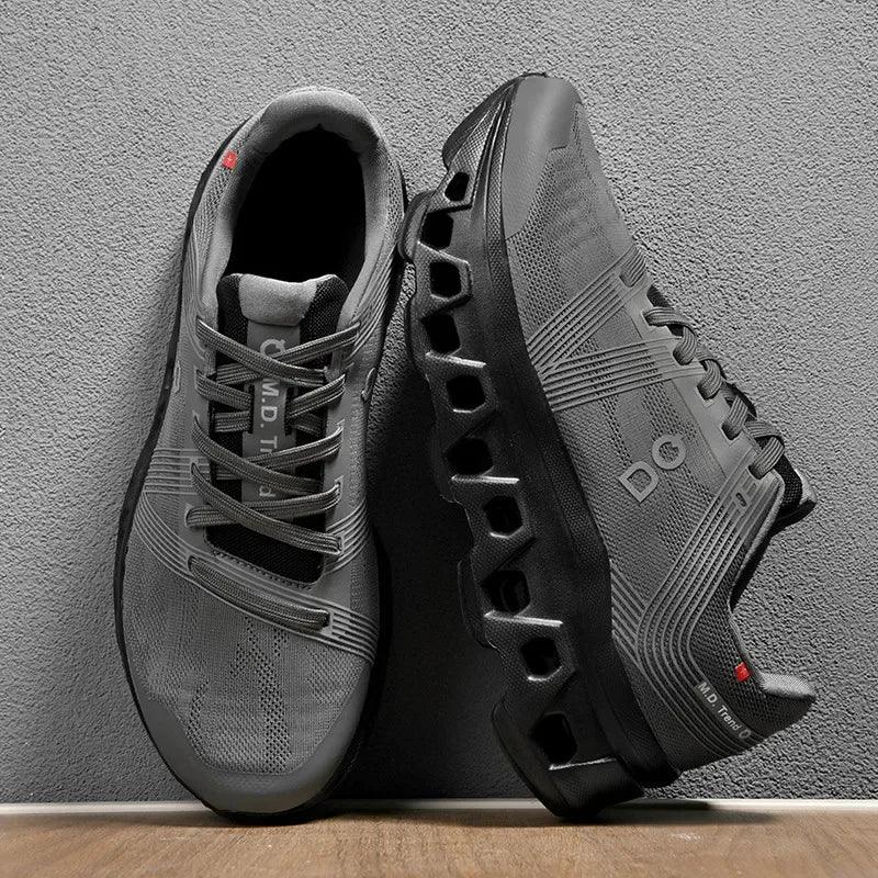 "Herrensneaker, atmungsaktiv, leicht, grau, elegantes Design, Freizeit und Sport, maximaler Komfort, klassische Schnürung."