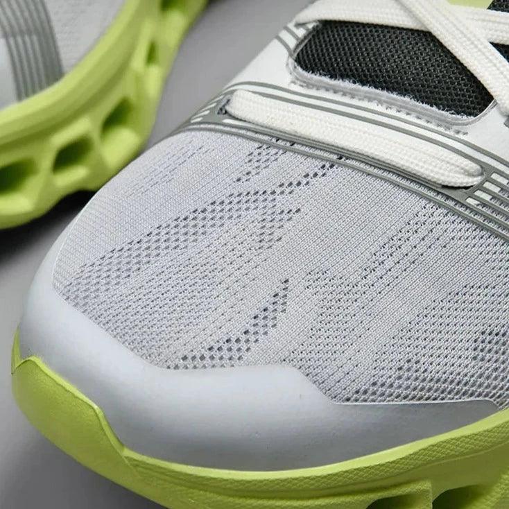 "Herrensneaker, atmungsaktiv, leicht, grau, elegantes Design, Freizeit und Sport, maximaler Komfort, klassische Schnürung."