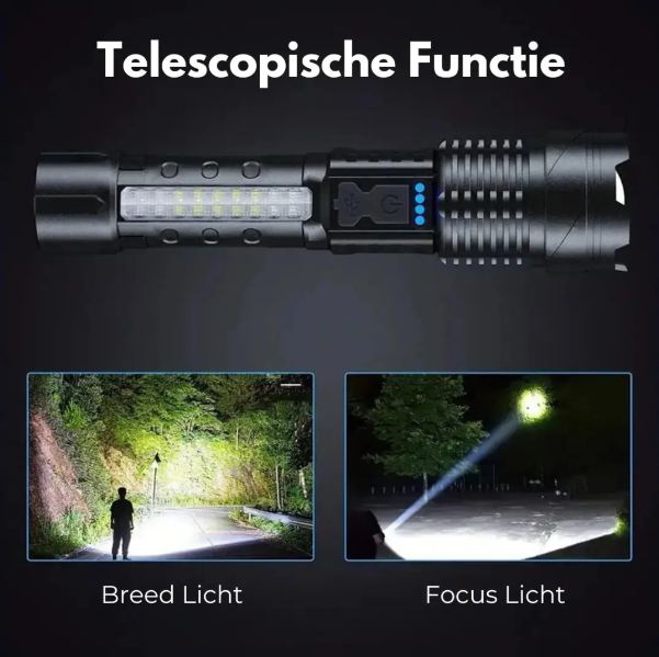 Hochleistungs-Militär-Taschenlampe, 5000 Lumen, robust, wasserdicht, kompakt, ideal für Outdoor-Abenteuer und Notfälle.