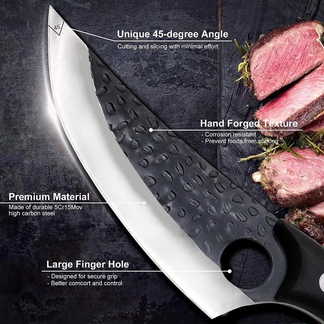 Hochwertiges Küchenmesser mit scharfer, rostfreier Klinge und ergonomischem Holzgriff, ideal für Köche zuhause und Profis.