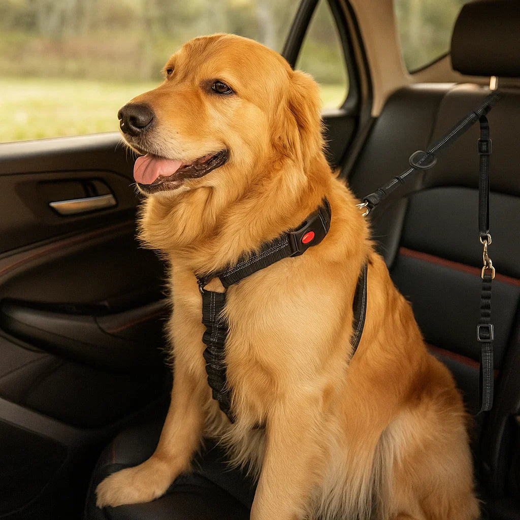 Hunde Auto Sicherheitsgurt, verstellbar, vielseitige Farben, 360-Grad-Karabiner, für sichere und bequeme Autofahrten.