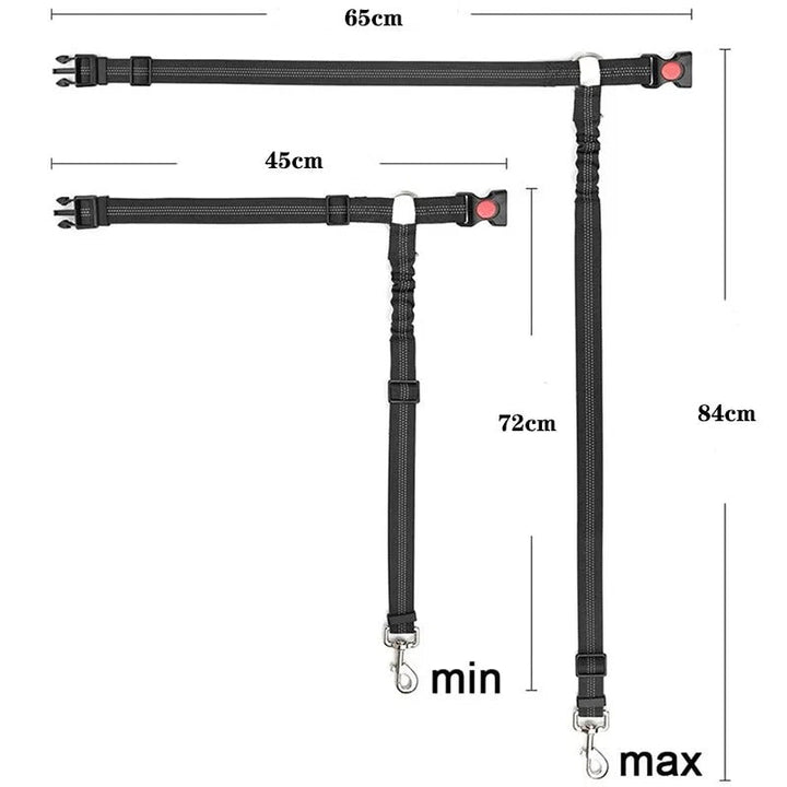 "Hunde-Autosicherheitsgurt mit 360° Drehkarabiner in Rot, bietet Sicherheit und Komfort auf jeder Reise."