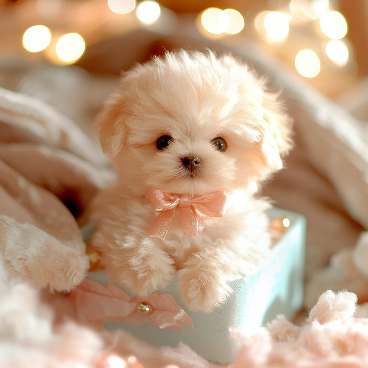 "Hyperrealistischer Roboterwelpe mit lebensechten Bewegungen und detailgetreuem Aussehen, ideal als Haustierbegleiter."