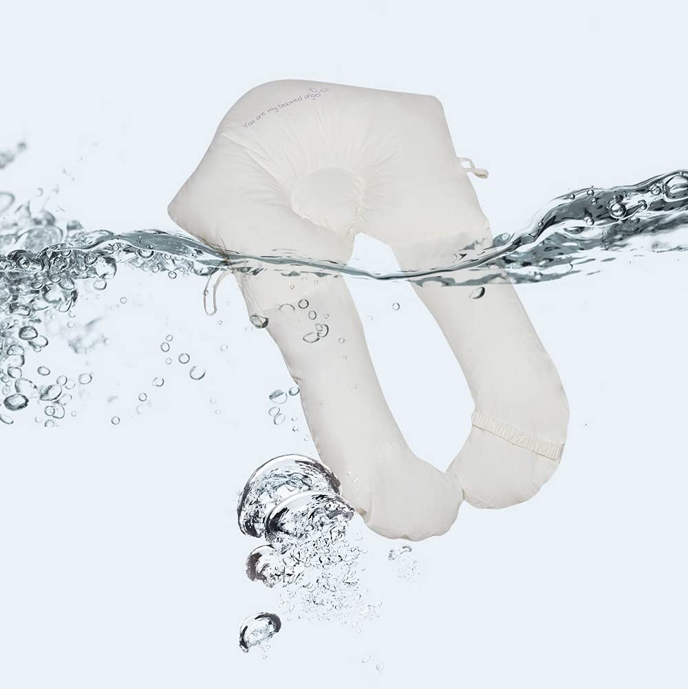 Hypoallergenes Baby-Kopfkissen, weich und atmungsaktiv, bietet ergonomische Unterstützung für gesunden Schlaf.