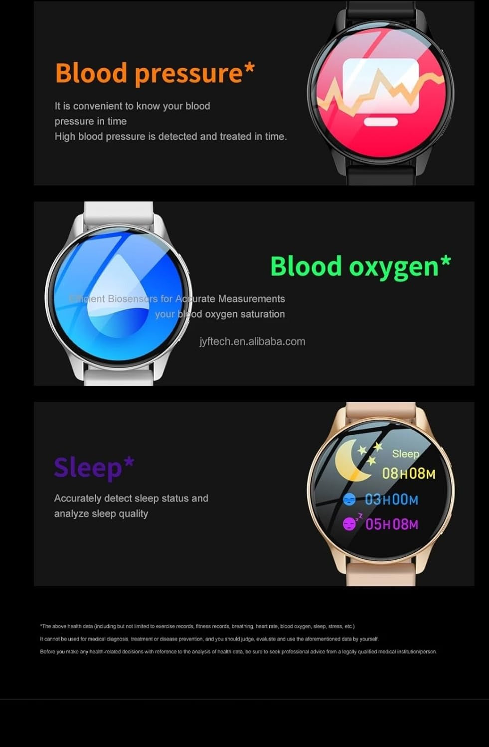 Montre connectée de suivi d'activité : tension artérielle et oxygène dans le sang