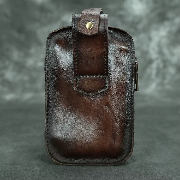 Herren Leder Hüfttasche Gürteltasche