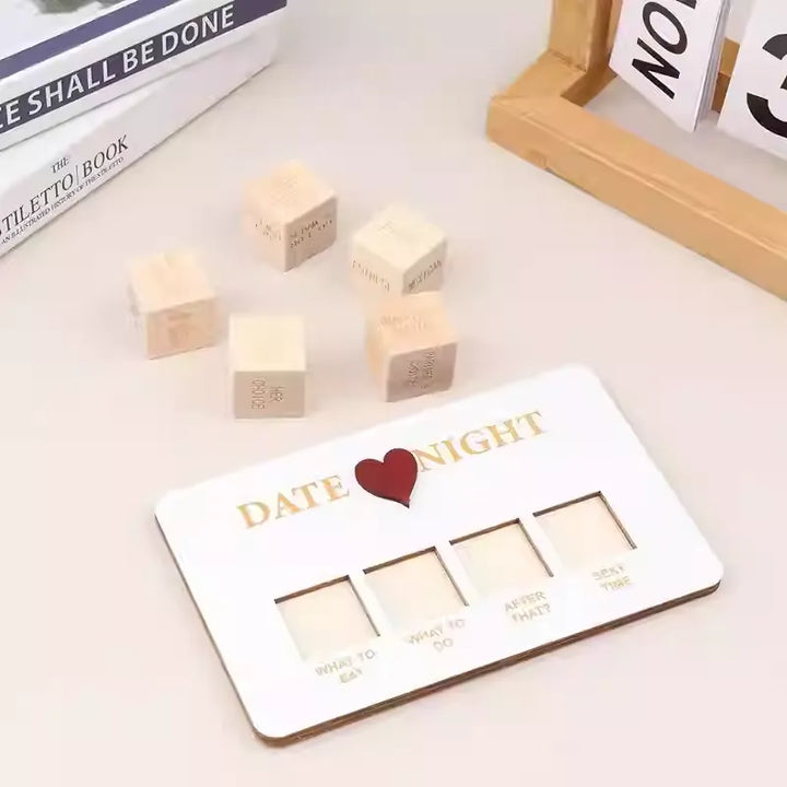 Holz Datenacht Würfelset - Romantik Spiel